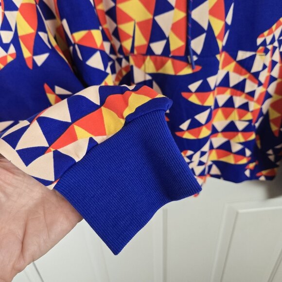 Adidas‎ Farm Rio Bold Blue Bliss Hoodie Womens Small 3 Stripe Training Cropped - Picture 15 of 15